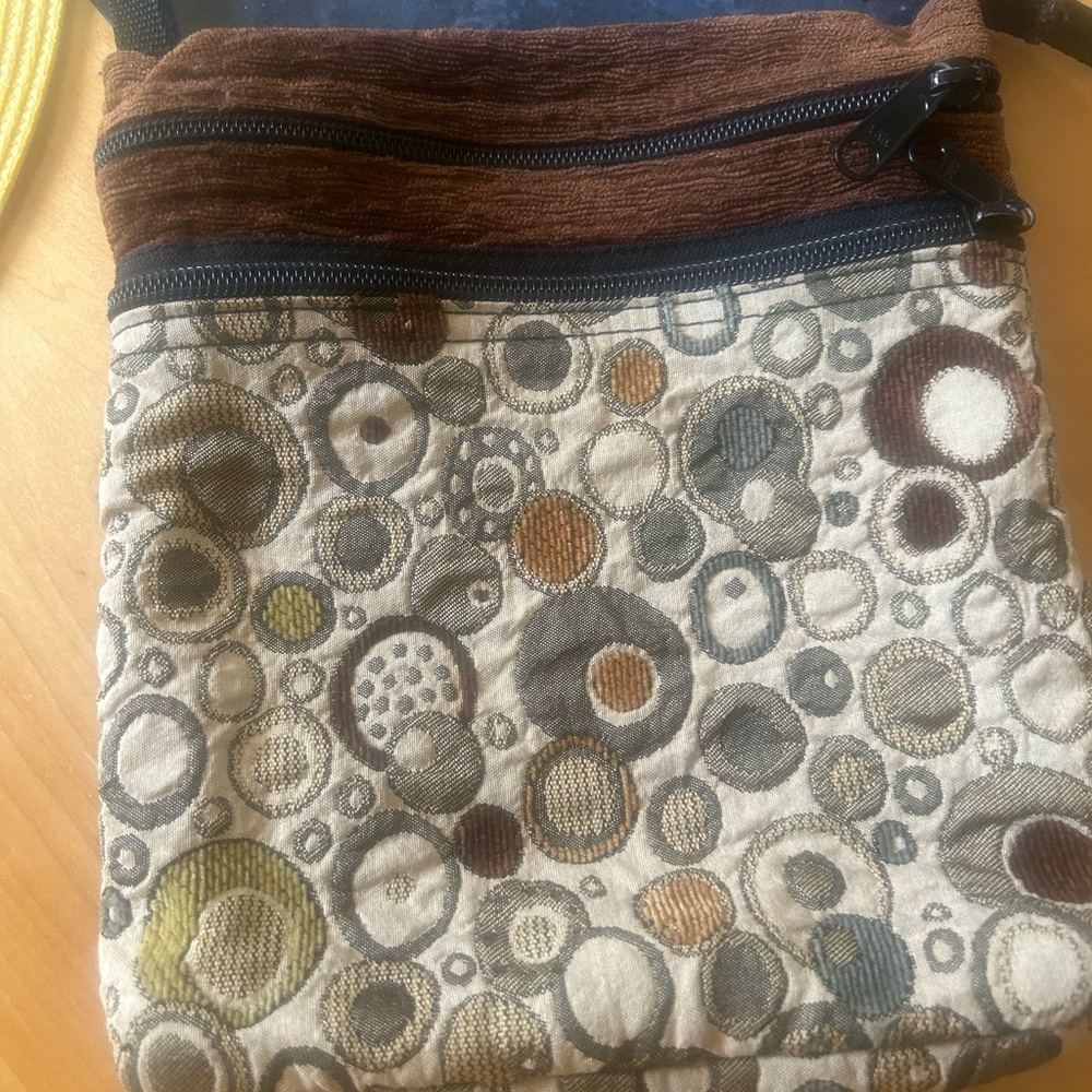 Vintage “ Buttonwood Designs “ Tapestry Crossbody Purse , 1990’s Made in USA